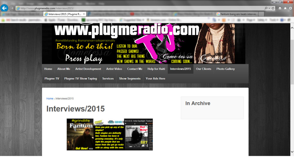 Interviewed by PlugmeRadio